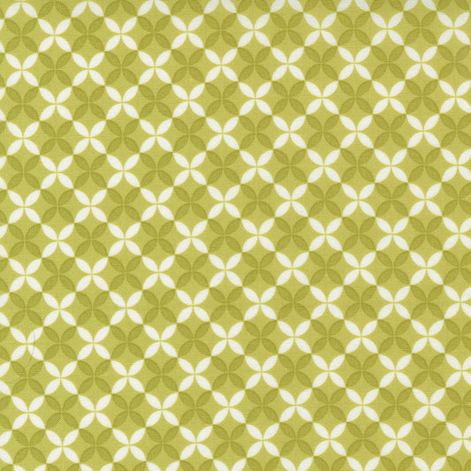 Green and white fabric design a Fresh  Fig range favourite