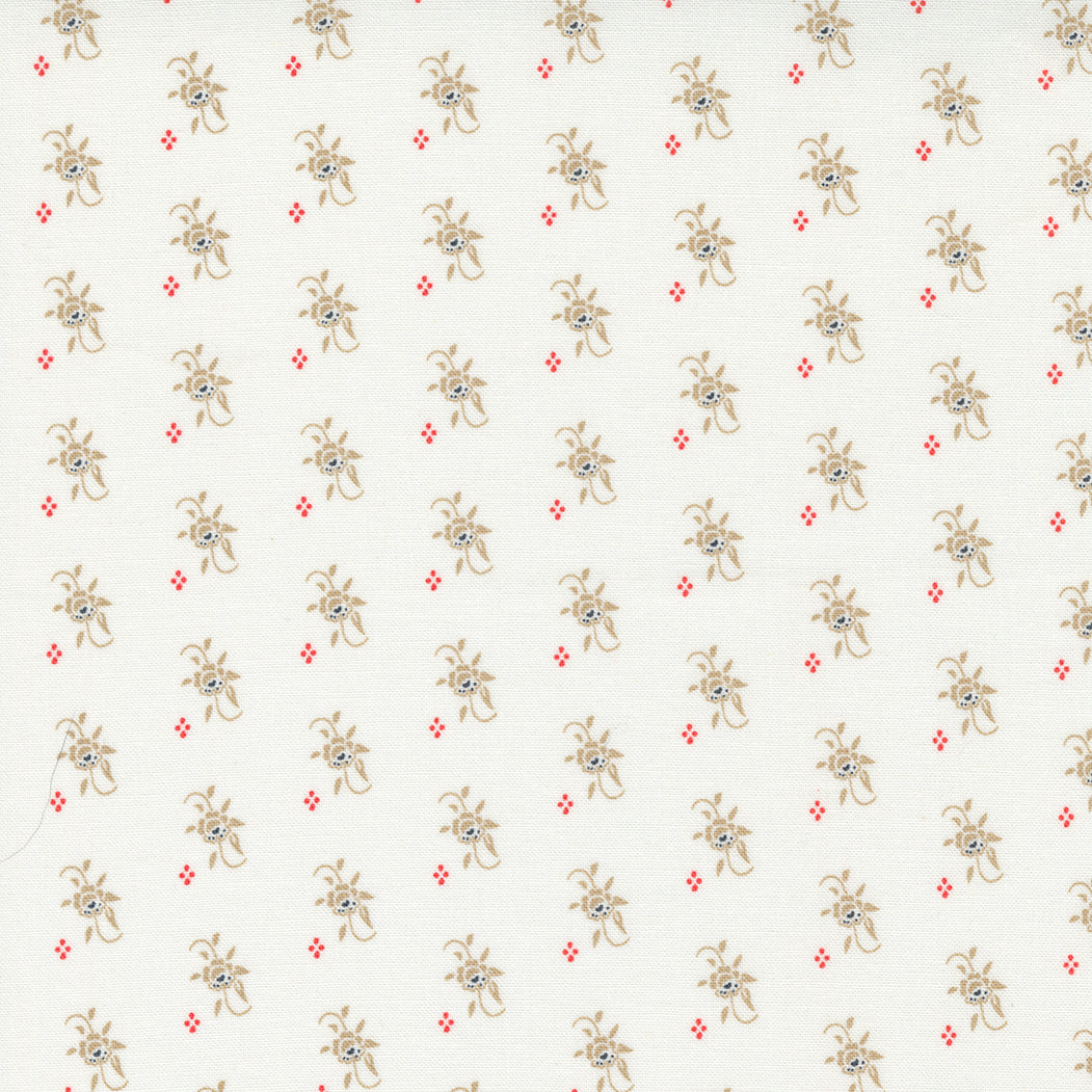 Fresh Fig Favourites fabric a floral design on a linen background by Moda