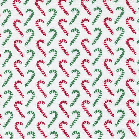 Candy Cane Lane from Moda Red and Green Candy Canes on white 24124 11