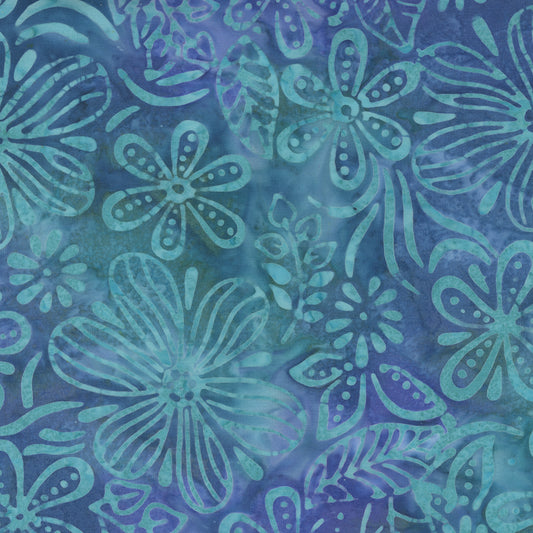 Bossa Nova Batik in Ocean blue 4361 32