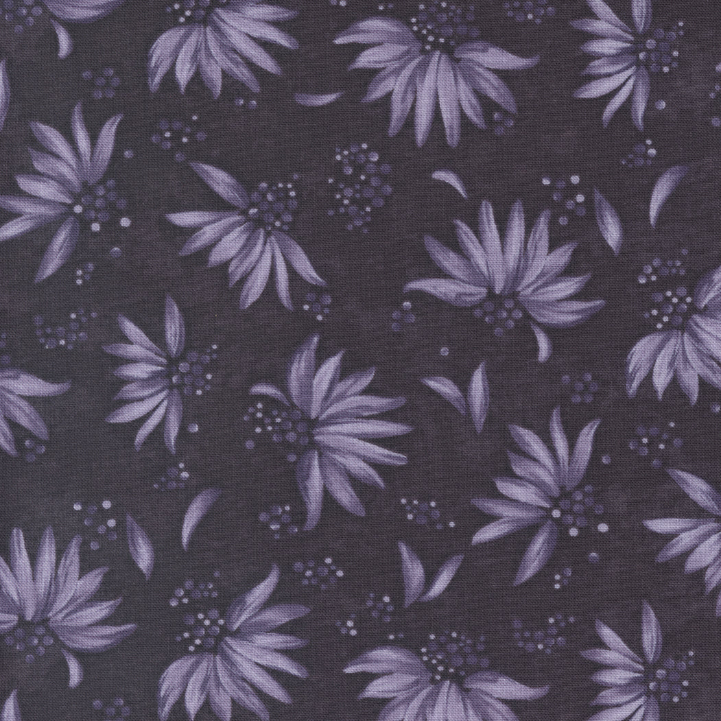 Wild Iris floral design on plum by Moda fabrics