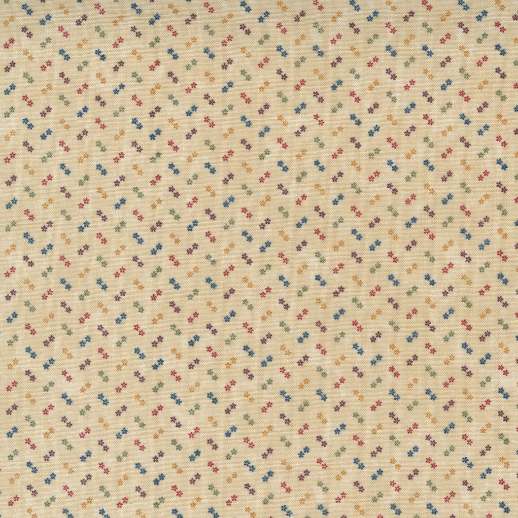 Coloured confetti on beech wood a print from Moda Maple Hill collection
